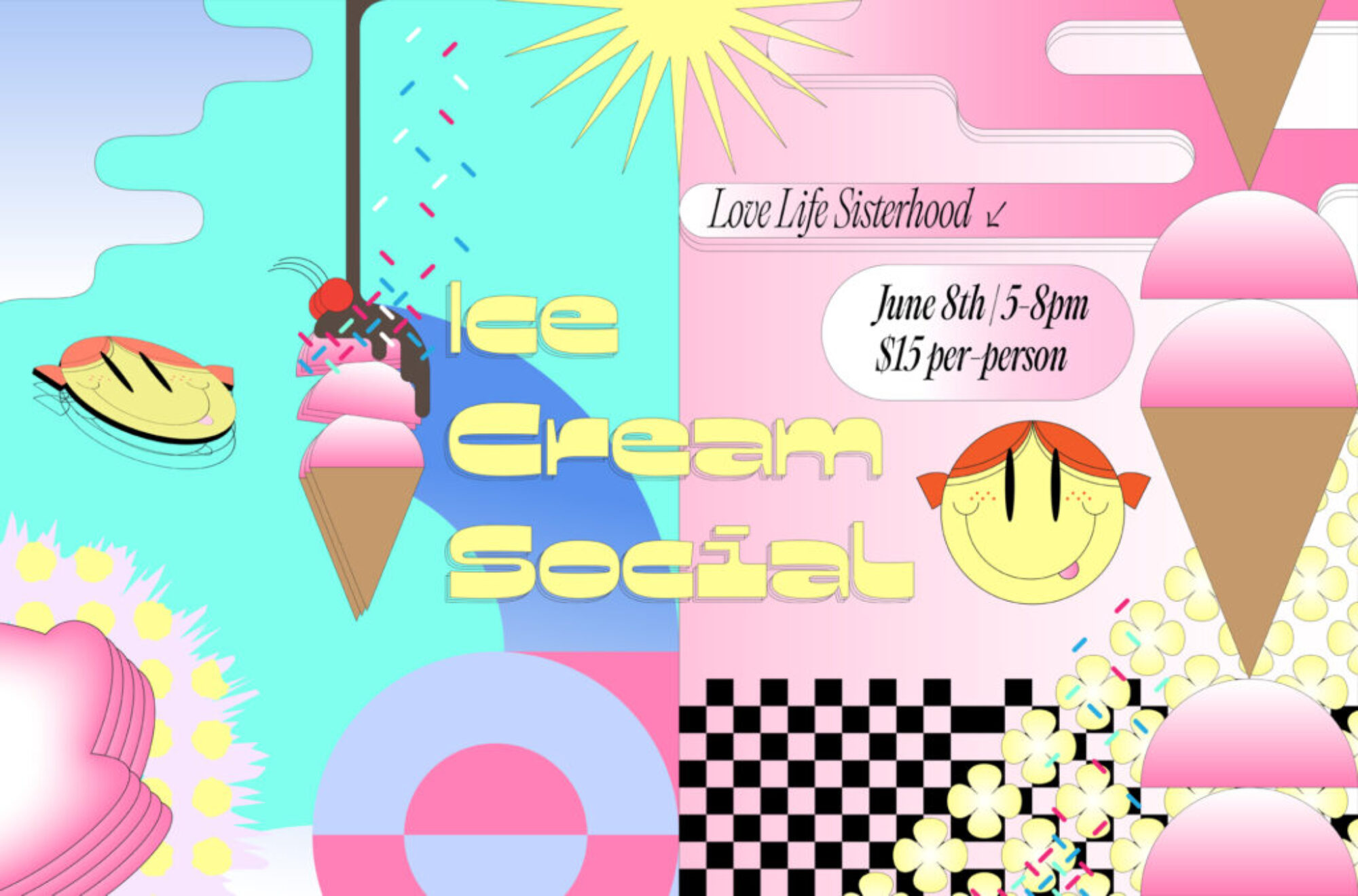 June 8th @ 5PM | Women's Ice Cream Social | $15 Per Person (Ages 13+) | Sign Up On-Campus